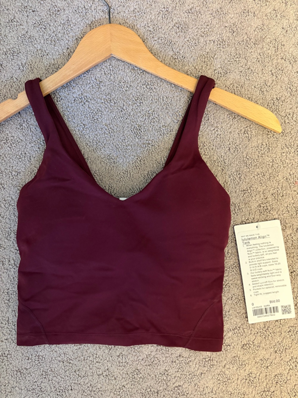 lululemon Align Tank Garnet - NWT